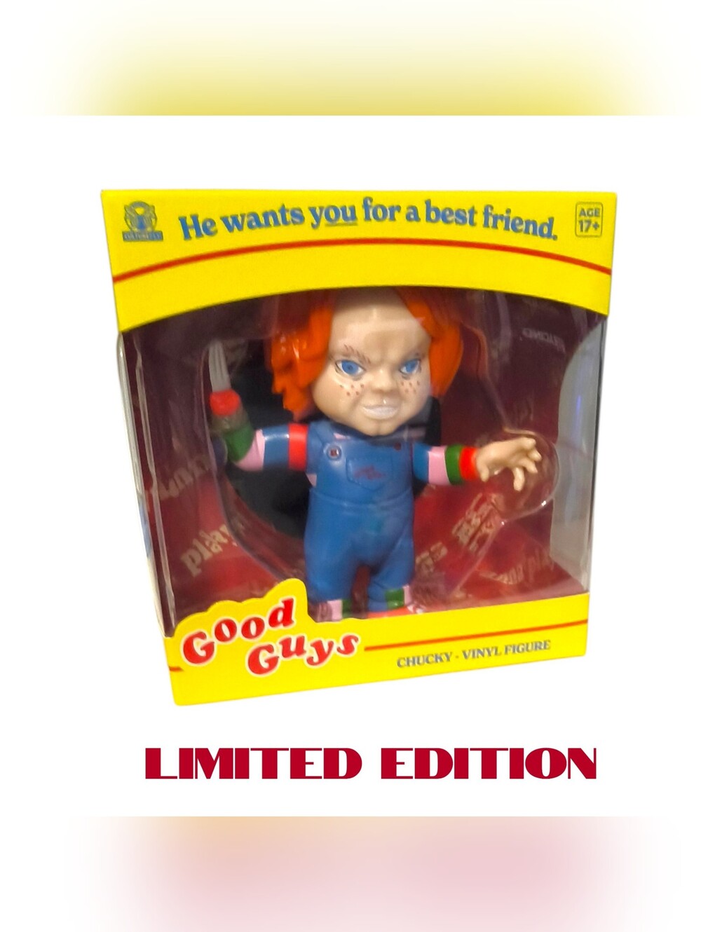 Good Guy Chucky Vinyl Figure - Orange Hair, Blue Outfit (Limited Edition)